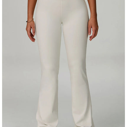 Flared Leggings Women's Wide-leg Pants High Waisted Hip lifting Yoga Pants Quick Drying Running Exercise Fitness Bell bottoms PlatiNum