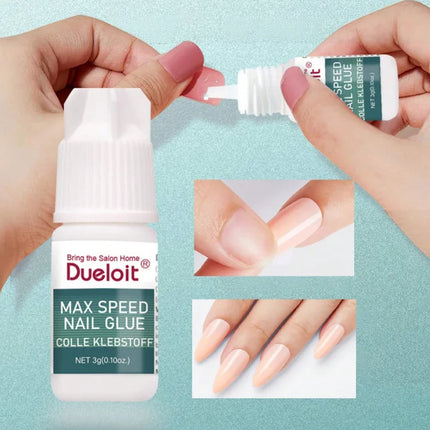 3G Professional Quick-Drying Nail Glue Fast-Cure No-Bake Adhesive for Nail Art Salon Grade Manicure Accessories