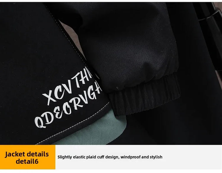 Spring Casual Men Sets Two Pieces Fashion Korean Trend Hooded Jacket + Pants Autumn Baseball Uniform Suit Man Outfit