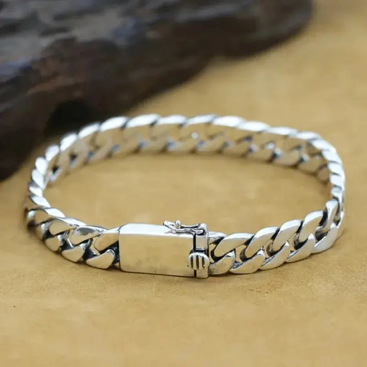 100% S925 Collana in argento sterling Bracciale Punk S925 Gioielli in argento Non sbiadisce mai Carry certificato Uomo Donna Gioielli Regali platinumshop