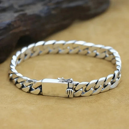 100% S925 Collana in argento sterling Bracciale Punk S925 Gioielli in argento Non sbiadisce mai Carry certificato Uomo Donna Gioielli Regali platinumshop