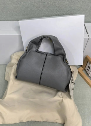 Grande borsa tote da donna in pelle morbida, con manici integrati, borsa capiente per shopping e lavoro