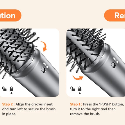 Bopcal 5 In 1 Hair Dryer Hot Air Comb Electric Hair Curling Iron 1200W High Speed Blower Multifunctional Styling Tools Hairdryer