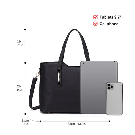 Borsa Miss Lulu Henkel Borsa shopper 2in1 da DONNA Borsa a tracolla da viaggio per DONNA, elegante e pratica