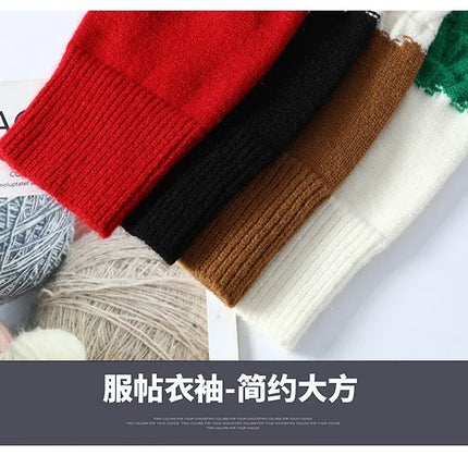 Thorn Style Spliced Knitted Sweater 2025 Fashionable High Street Autumn Winter Warm Men's Top Hip-hop Streetwear Fishing Sports
