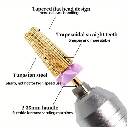 5‑In‑1 2XF Tungsten Carbide Nail Drill Bit High Hardness Multifunctional Drill Bits For Gel Polish Removal Manicure Pedicure Nail Art Grinding Tools 2028