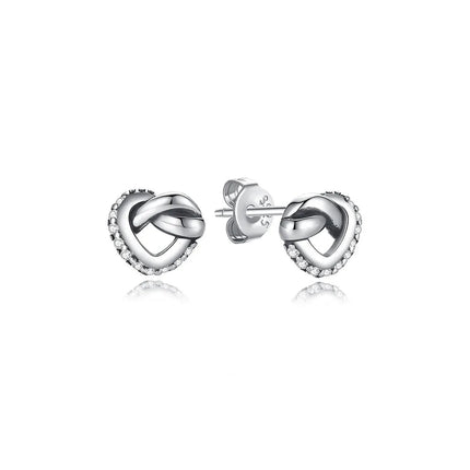 Orecchini Originali in Argento Sterling 925, Modello 2026, a Perno e a Cerchio con Cristalli, per Donna, in Oro Rosa, con Corona, Cuore, Infinito, Ape, Gioielli platinumshop