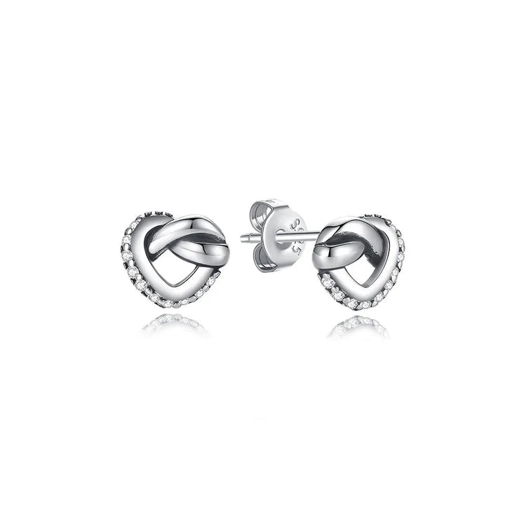 Orecchini Originali in Argento Sterling 925, Modello 2026, a Perno e a Cerchio con Cristalli, per Donna, in Oro Rosa, con Corona, Cuore, Infinito, Ape, Gioielli platinumshop