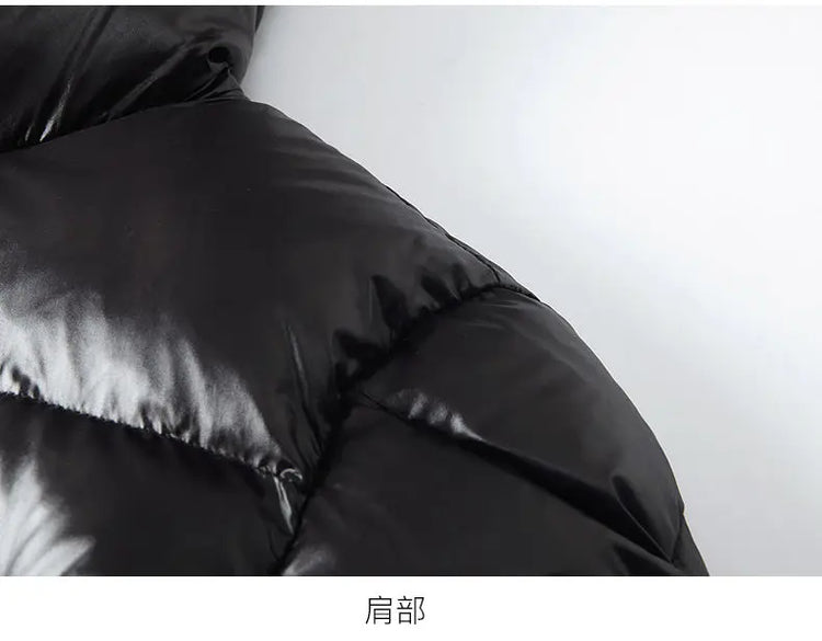 Men Down Jacket 2025 Trendy White Duck Down Thick Cold Proof Warm Hooded Pike Coat Outdoor Casual Winter Zipper Puffer Jacket