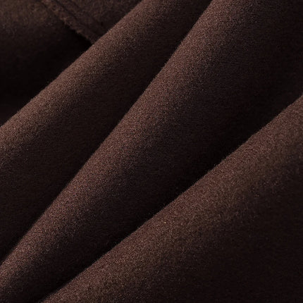 5 Colors New Autumn High Collar Woolen Cape Coat Tie Bow Sashes Long Bat Sleeve Front Buttons Cloak Shawl Jacket Loose Outerwear