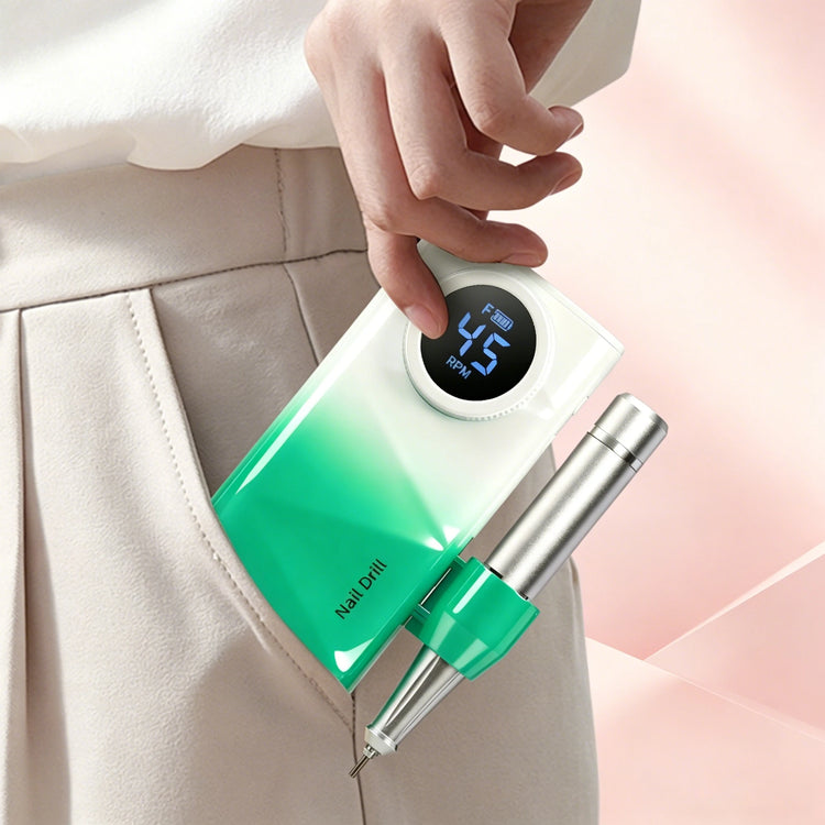 Electric Nail Drill Machine, 45000RPM Professional Nail File Cordless Rechargeable Nail Efile Battery 4500Mah For  Acrylic Gel Nails, Manicure Pedicure Polishing Shape Tools for Salon Home Use- Nail Drill For All Festvial Gif