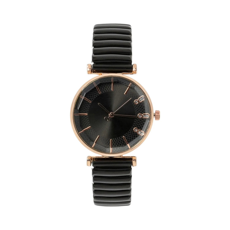 Orologio al quarzo da donna in cristallo semplice blu tesoro di lusso Orologio casual con cinturino elasticizzato in acciaio inossidabile Orologio da donna alla moda platinumshop