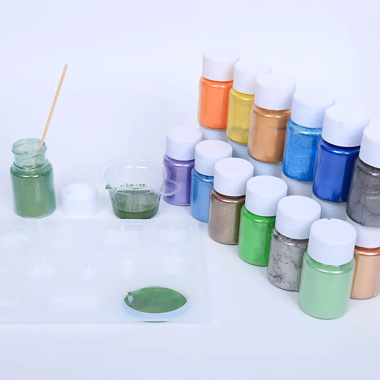 20ml 54colors Slim Pearl Nail Powder Pearlescent Natural Mica Mineral Epoxy Resin Dye Chrome Pigment For Manicure Art