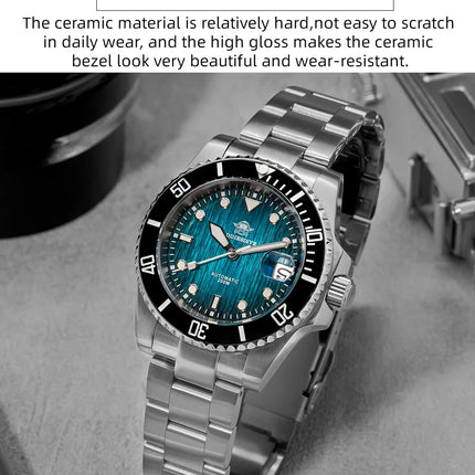ADDIESDIVE Men's Dive Watch Automatic Mechanical 8215 Sapphire Glass BGW9 Super Luminous 200M Waterproof Men's Watch AD2536