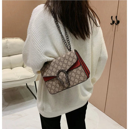 Fashion Popular Women's Bag Trend Brand Retro Chain Shoulder Bag High Quality Ladies Crossbody Bag Designer Luxury Handbag PlatiNum