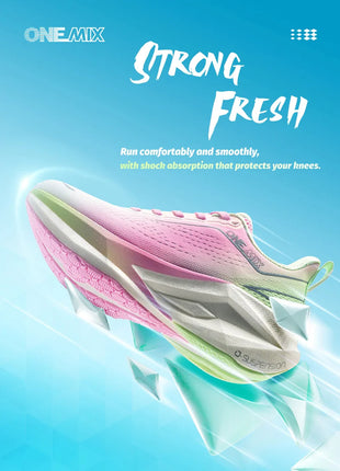 ONEMIX Scarpe da corsa da jogging per uomo Scarpe da ginnastica da esterno super leggere Scarpe da passeggio antiscivolo con ascensore Donna PlatiNum