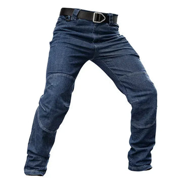 Outdoor Hiking Jeans Men Urban Cargo Casual Pants Hunting Tactical Training Pants Male Stretch Slim Multi-pocket Trousers