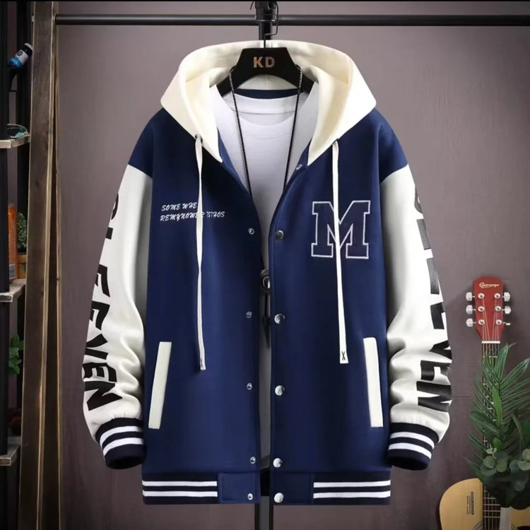 S-6XL Men's Hooded Pockets Cargo Jacket Men's Clothing Spring Autumn Japanese Fashion Loose Male Coat Hooded Baseball Jersey New