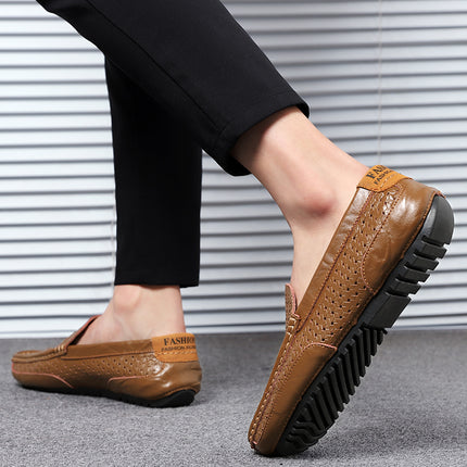 Scarpe casual da uomo di marca di lusso estiva Mocassini da uomo in vera pelle morbida Mocassini Designer italiano Scarpe da barca traspiranti