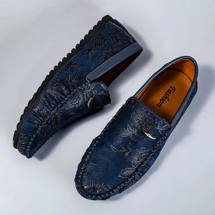 Scarpe da uomo in pelle rosa Designer di lusso Mocassini da uomo casual Mocassini da uomo Traspirante Slip On Flats Guida Zapatillas Hombre