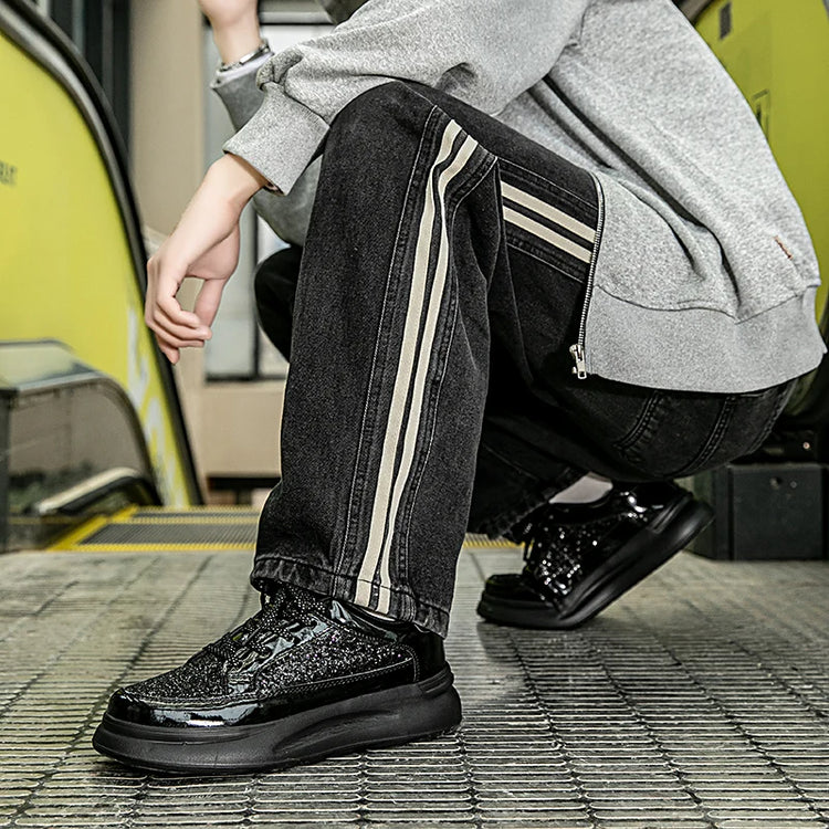 New Men Skateboard Shoes Platform Trend Sport Shoes Women Sneaker Sequin Shoes for Men Chaussure Homme Female Sneakers