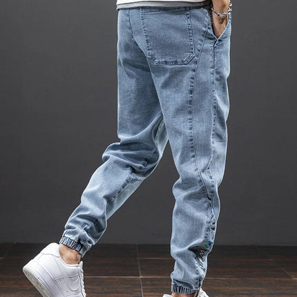 Spring Summer Black Blue Cargo Jeans Men Streetwear Denim Jogger Pants Men Baggy Harem Jean Trousers Plus Size PlatiNum