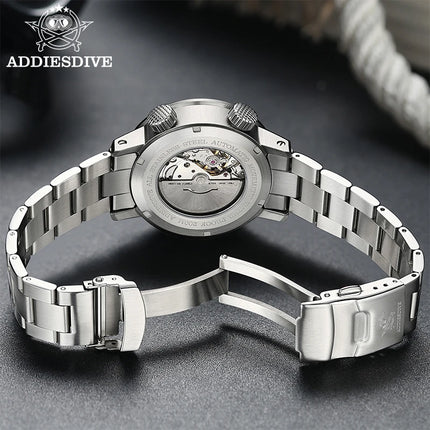 ADDIESDIVE 200M Automatic Dive Watch Men Japanese 8215 Sapphire Stainless Steel Luminous Mechanical Diving Wristwatch BGW9 Hands