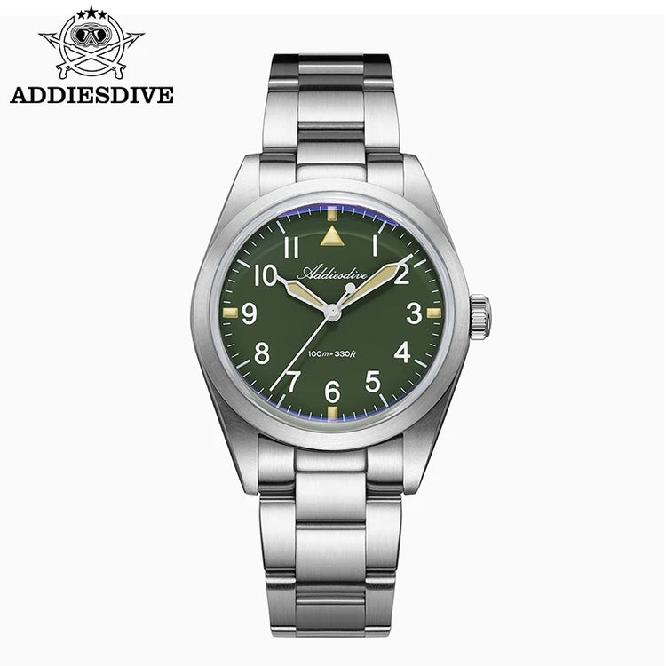 ADDIESDIVE 36mm Men's Luxury Watch VH31 Titanium Alloy  Watch Super Luminous 100m Waterproof Men's Luminous Quartz Watches