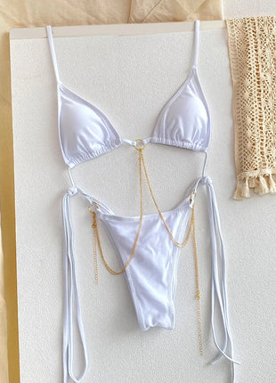 Catene a triangolo sexy Set bikini Micro perizoma Costume da bagno donna Costume da bagno Biquini Fasciatura Costumi da bagno Stampa Costumi da bagno Perizoma Bikini platinumshop