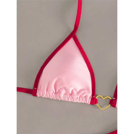 XS - L Halter Mini Micro Perizoma Bikini Donna Costumi da bagno Costume da bagno femminile Bikini a due pezzi Costume da bagno imbottito Costume da bagno V7595 PlatiNum