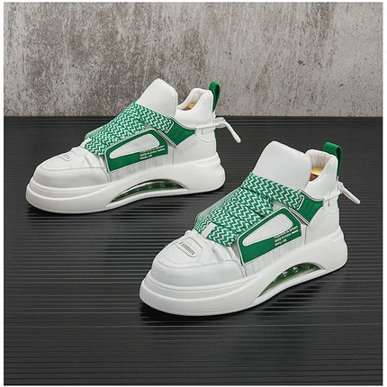 High top White Sneakers Best selling Mens Sneakers With Anti slip Wear resistant Properties Increasing Height by 6 Centimeters