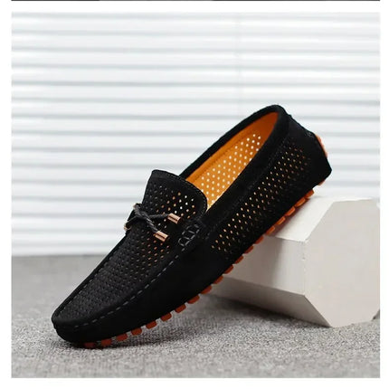 Scarpe Casual da Uomo Estate 2026, Mocassini di Lusso in Vera Pelle, Traspiranti e Comodi per la Guida