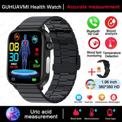 Nuovo 2025 Smartwatch per XIAOM1 con ECG+PPG, Monitoraggio Grasso Sanguigno e Acido Urico, Frequenza Cardiaca, Pressione Sanguigna, Chiamate Bluetooth per Uomini e Donne platinumshop
