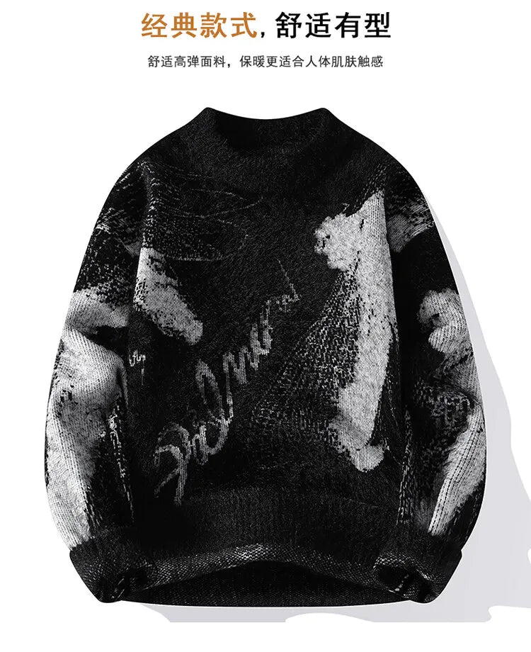 Winter Sweaters for male men thick O-neck sweater men Student youth sweaters autumn Men's wool Casual Knitwear Pullover