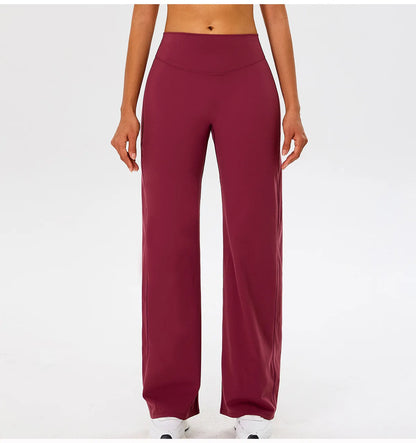 Women High Waist Wide Leg Pants Leggings Tights Fitness Bell-bottoms Yoga Elastic Leggings Push Up Gym Workout Flared Pants