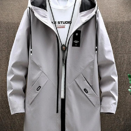 Thickened Fleece Lined Men's Casual Jacket Coat Autumn Winter Outerwear Fashionable Youth Style Zipper Closure Short Length