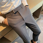 Men's Suit Pants Spring Autumn British Style Fashion Business Office Men's Dress Pants High Quality Striped Slim Fit Men's Pants