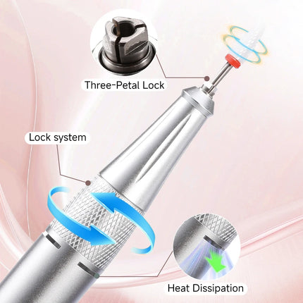 Cordless Professional Nail Drill Kit, 45000RPM Electric Nail Efile with LCD Display, Built-in 45 Ideal Holiday Gift