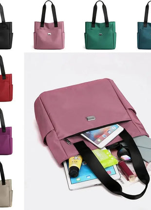 High Quality Large Capacity Handbag Tote Bags Lightweight Waterproof Nylon Shoulder Bag For Work School And Travel Shoulder Bags PlatiNum