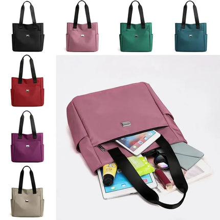 High Quality Large Capacity Handbag Tote Bags Lightweight Waterproof Nylon Shoulder Bag For Work School And Travel Shoulder Bags PlatiNum