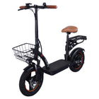 Electric Scooter for Adults with Seat, 500W 48V 17.5Ah Removable Battery, 14*2.5 Inch Wheels, Factory Original, Two-Wheeled Foldable