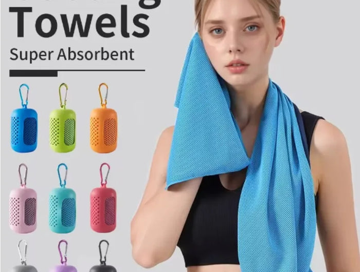 Microfiber Towel for Bath and Beach, Cooling for Summer, Quick-Drying Outdoor Sports Towel, Portable Iced Towel for Travel, Swimming, Gym, and Fitness