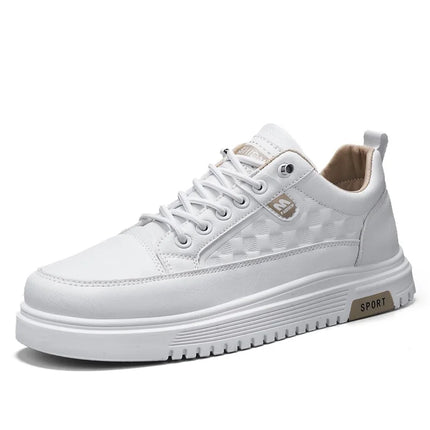 Men's Flat Casual Shoes Spring Breathable Soft-Sole Anti-Slip Outdoor Walking Shoes Youth Fashion White Shoes Sports Board Shoes