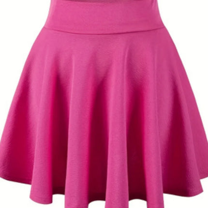Gonna corta elegante da donna in tinta unita alla moda