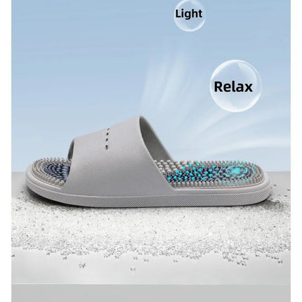 Pantofole da massaggio Estate da uomo per interni Casa Bagno Suola da bagno Punti di agopuntura Terapia del piede Sandali antiscivolo Pantofole da uomo Scarpe - platinumshop