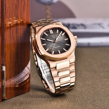 PAGANI DESIGN Nuovo Orologio Meccanico Sportivo ed Elegante, Movimento Seagull ST16, Orologio da Uomo in Acciaio Inossidabile con Quadrante Luminoso