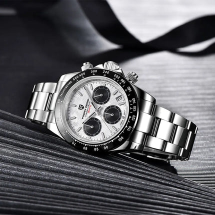 PAGANI DESIGN V2 Orologio da uomo al quarzo con movimento VK63, vetro zaffiro, acciaio inossidabile, impermeabile fino a 100 m, orologio sportivo da uomo PD1644
