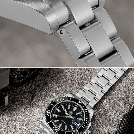 ADDIESDIVE 41MM Watch Men's AD2510 200m Waterproof Outdoor Sports Watch  Luminous Quartz Watch Relogios Masculino 316L Steel