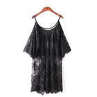 Costume da bagno bikini in pizzo all'uncinetto con copricostume da spiaggia casual in pizzo estivo da donna platinumshop