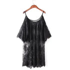 Costume da bagno bikini in pizzo all'uncinetto con copricostume da spiaggia casual in pizzo estivo da donna platinumshop